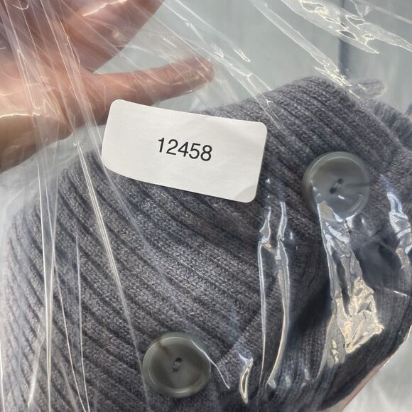 Patagonia Cardigan Sweater Womens Small Gray Lambswool Button Up Hooded Knit - Picture 11 of 11